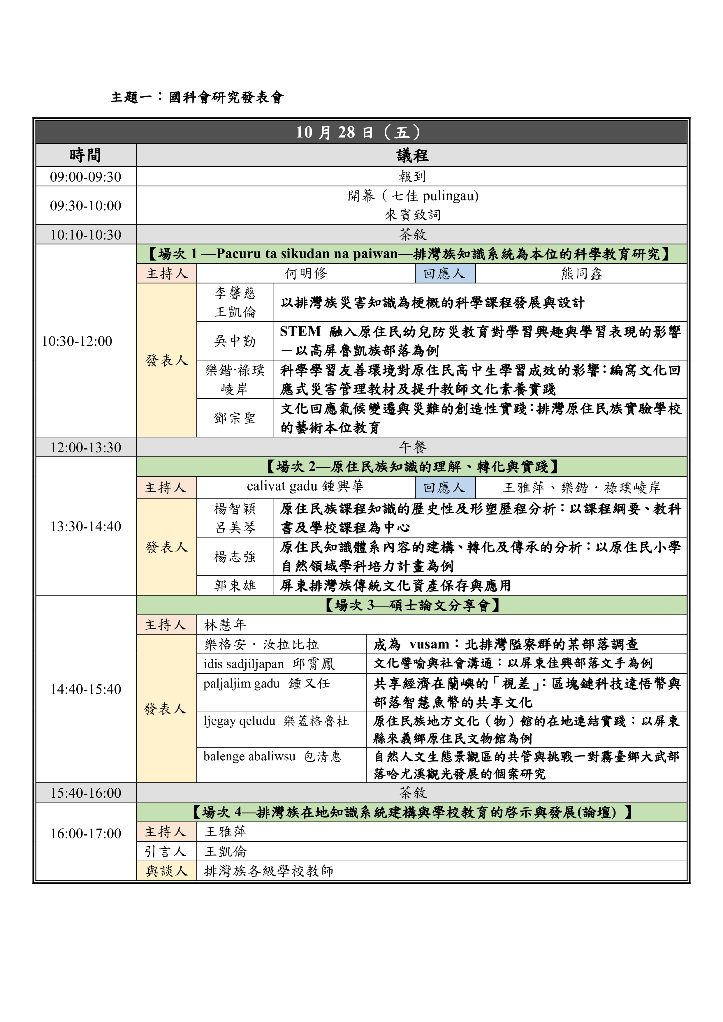 1028議程表